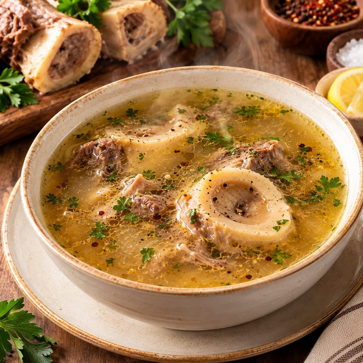 Kemik Suyu Çorbası