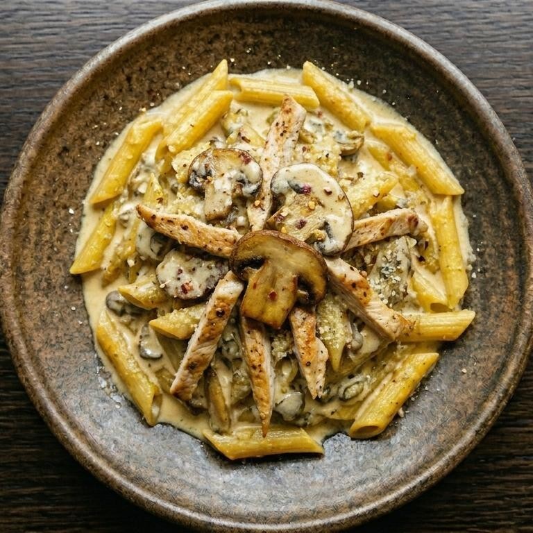 Krema Mantar Tavuklu Penne