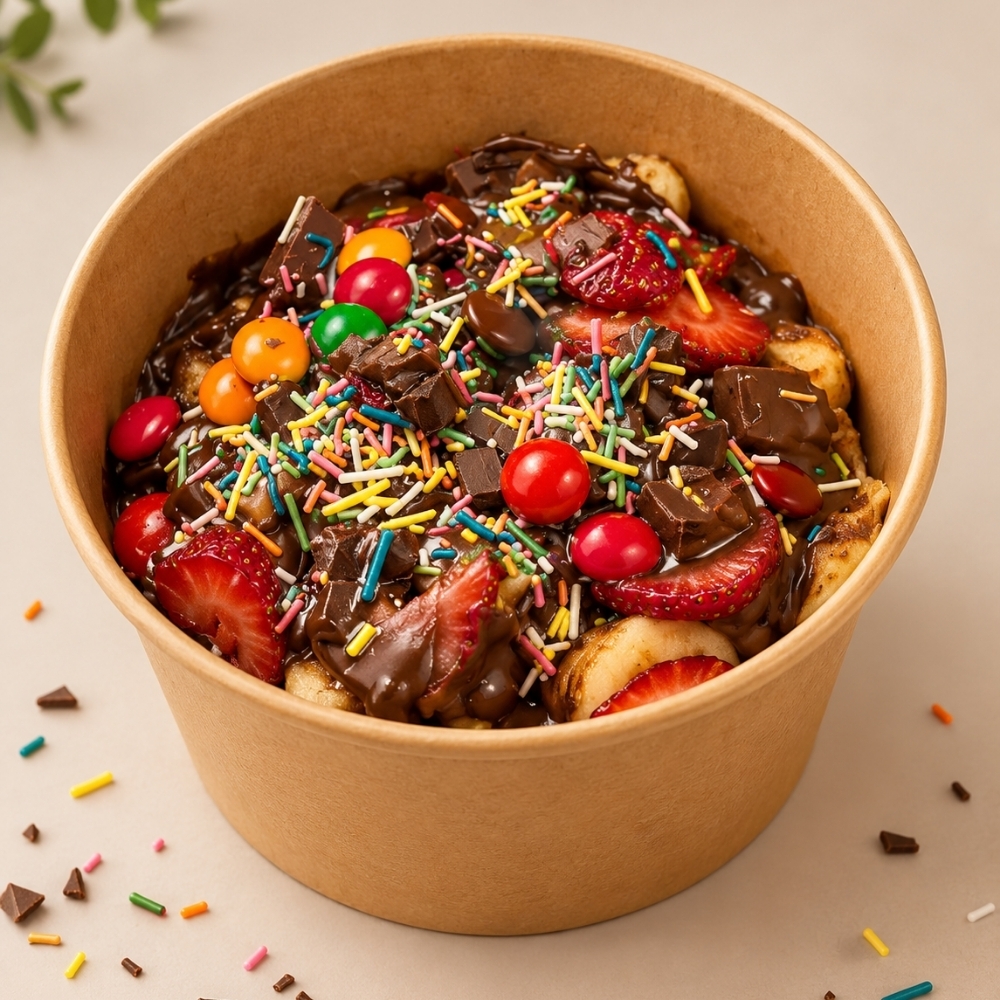 Belçika çikolatalı kova waffle
