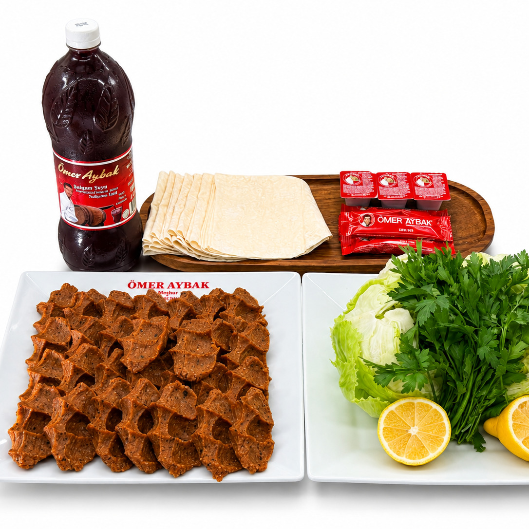 1 Kg Çiğ Köfte Menü + 1 Lt Acısız Şalgam (FIRSAT ÜRÜN)