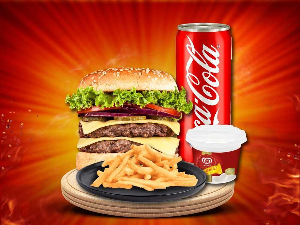 Duble Burger (240 gr) Menü