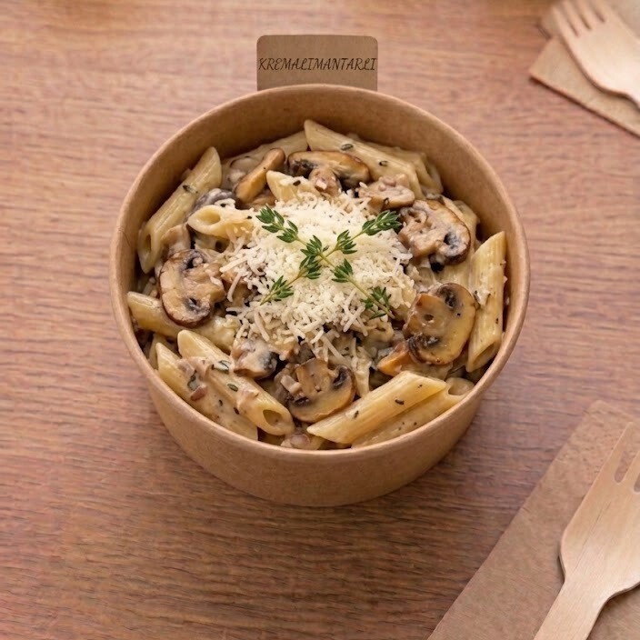 Kremalı Mantarlı Tavuklu Penne