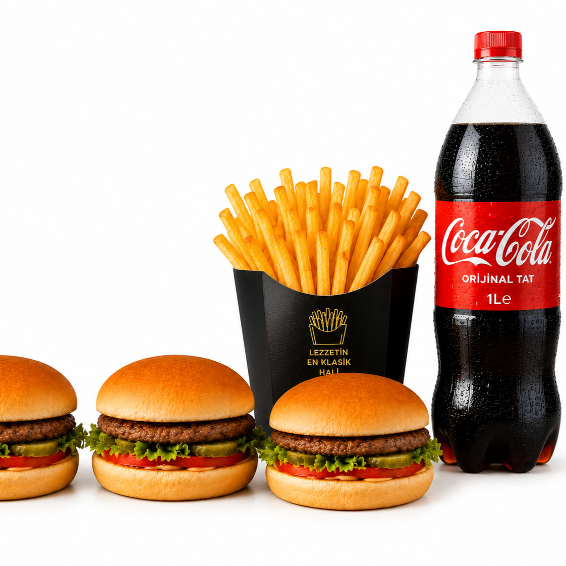 3'lü Mini Dana Burger Menü (Coca Cola)
