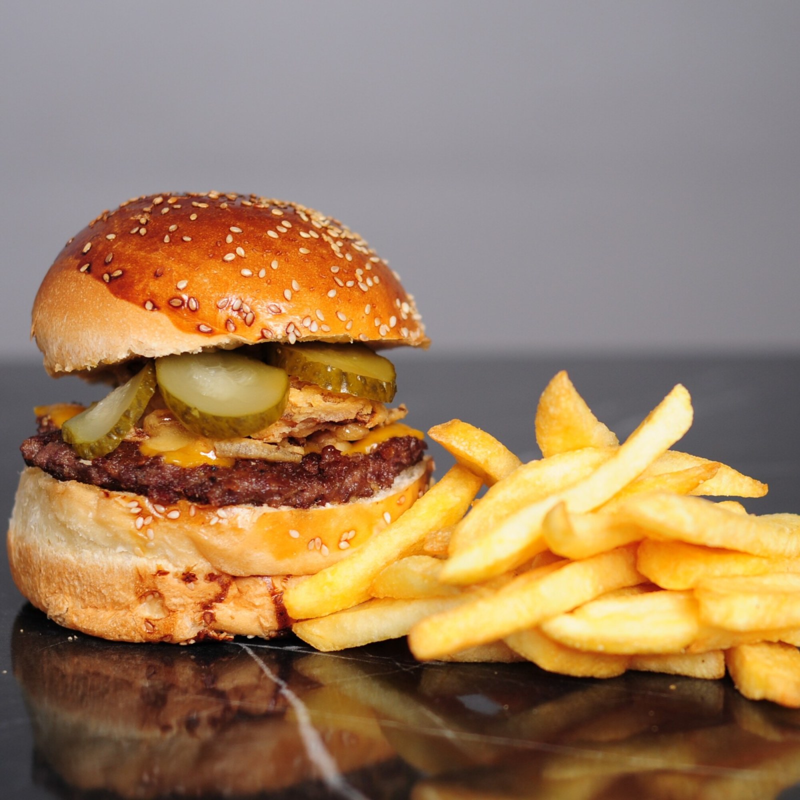 Mozarella Buger + Patates