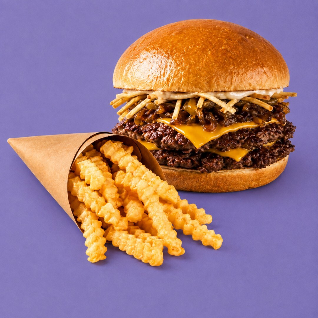 Trüflü Smash Burger & Patates Kızartması