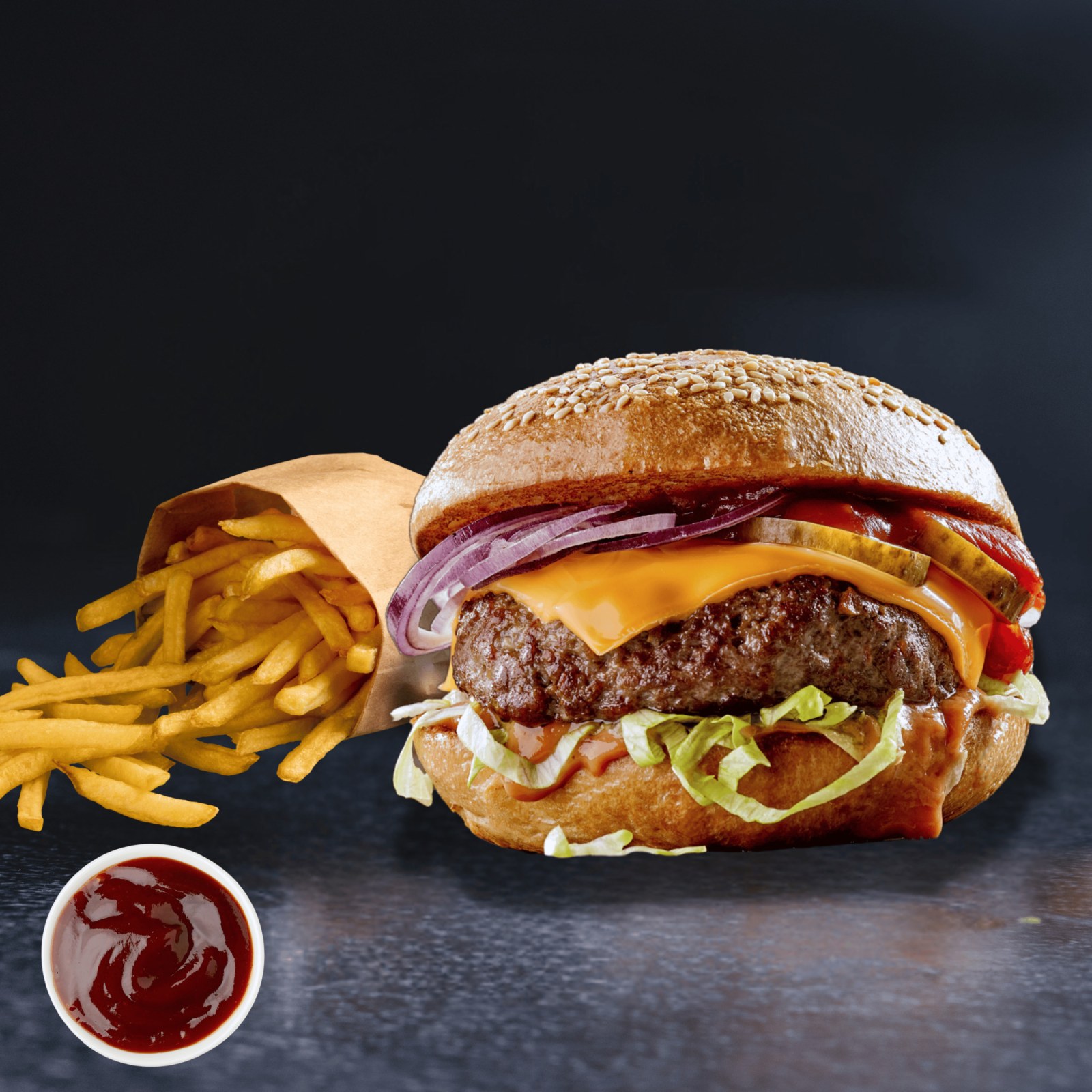 Barbecue Cheddar Et Burger