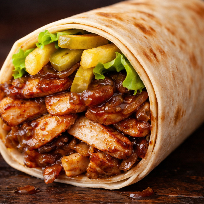 Karamelize Soğan Soslu Zurna Tavuk Döner Dürüm