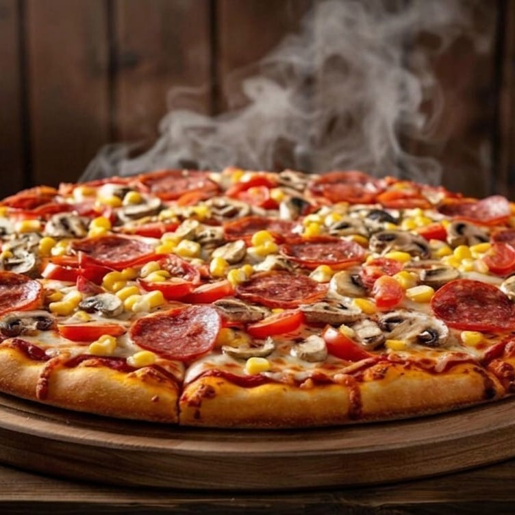 Classic Pizza (Orta) VIP Live Sos Mantarlı Mısırlı Sucuklu Gurme Pizzacı Pizza Italian