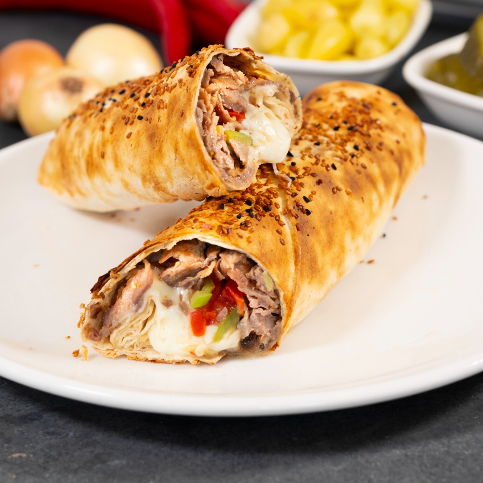 Fırında Kaşarlı Döner Dürüm150 Gram