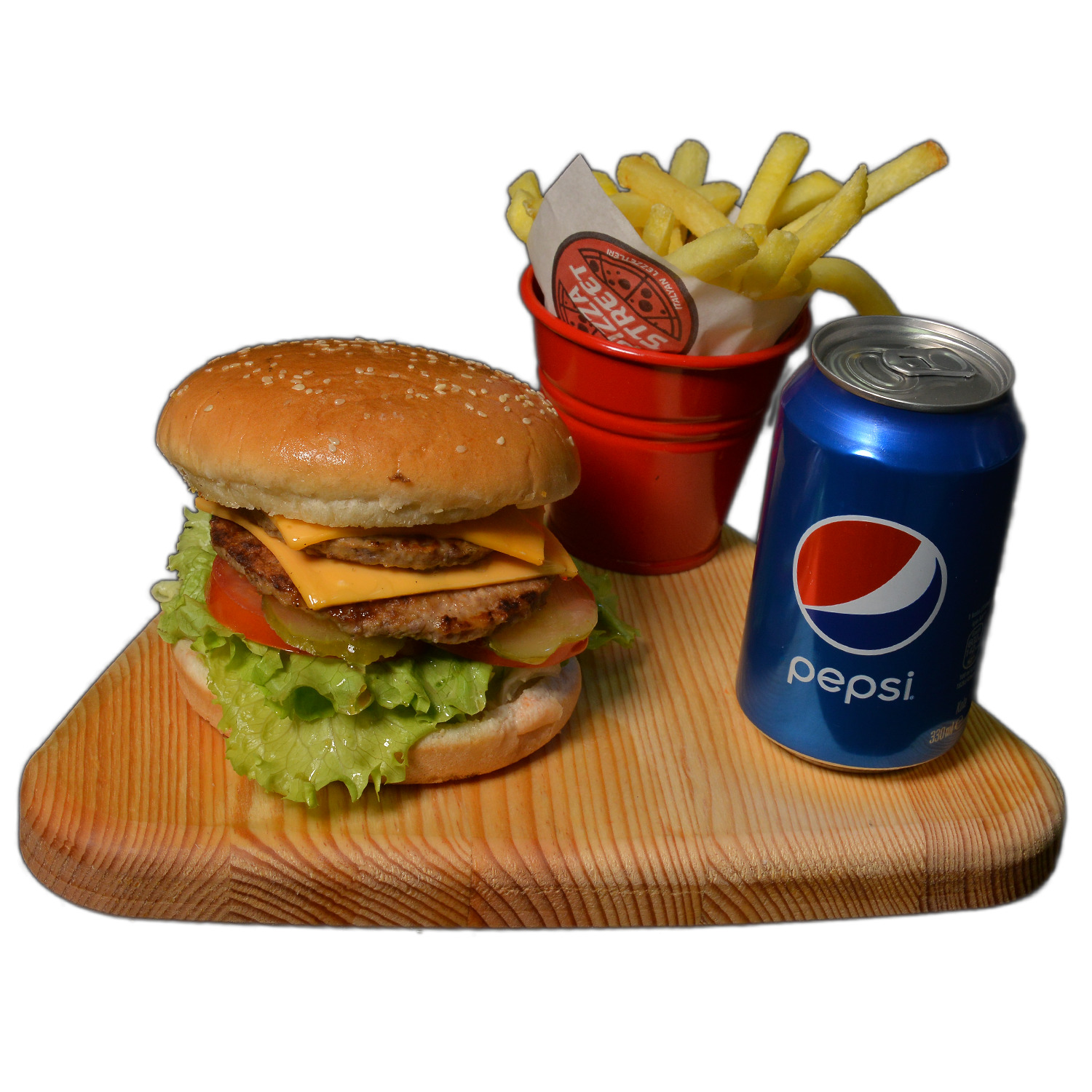 Double Cheeseburger Menü