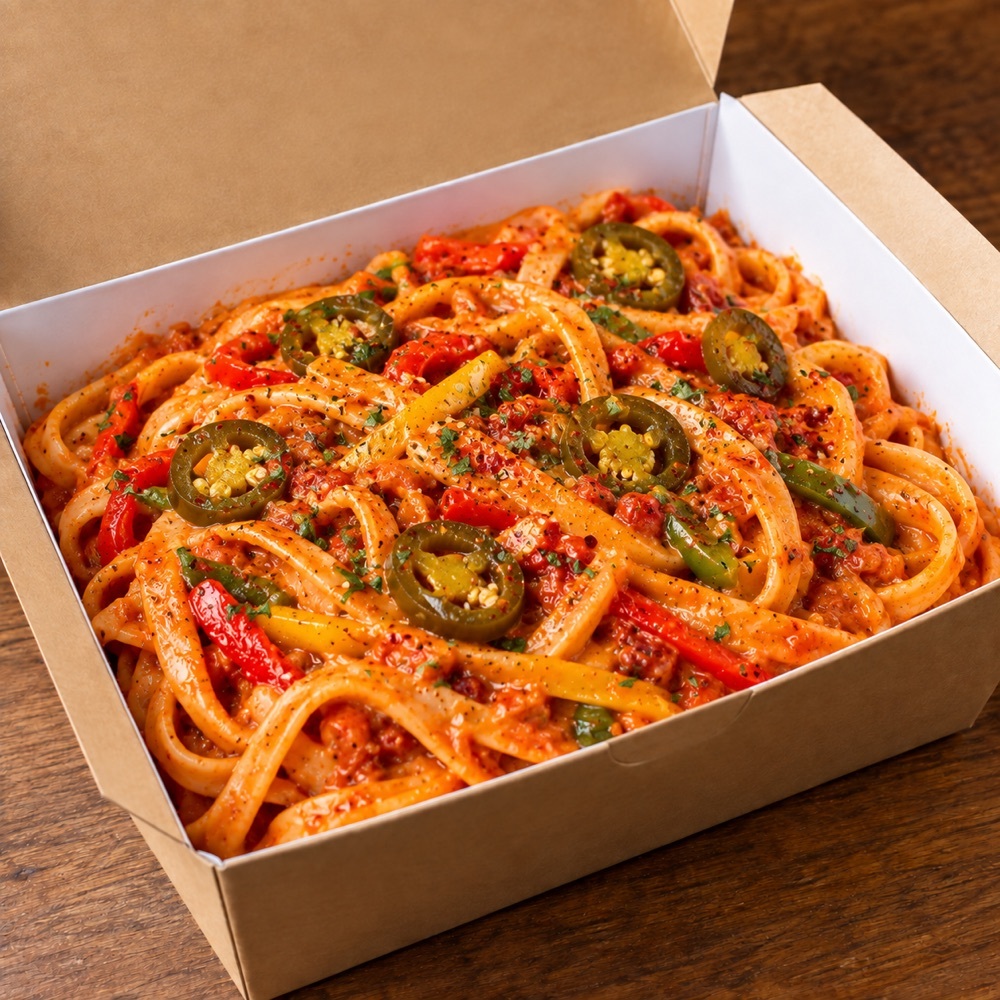 Meksikano Soslu Fettuccine