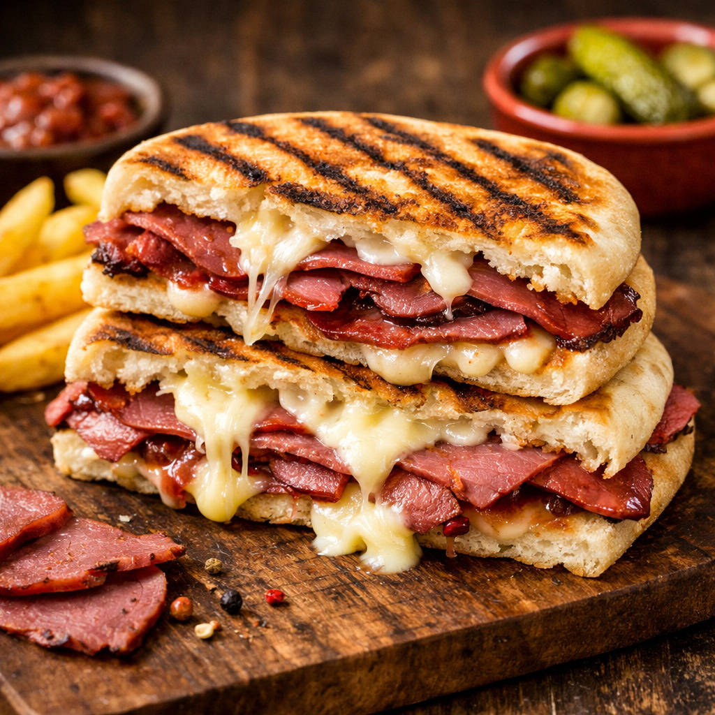 Füme Etli Kaşarlı Tost