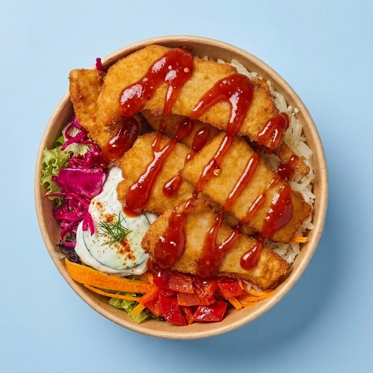 Acı Soslu Crispy Pilav Bowl