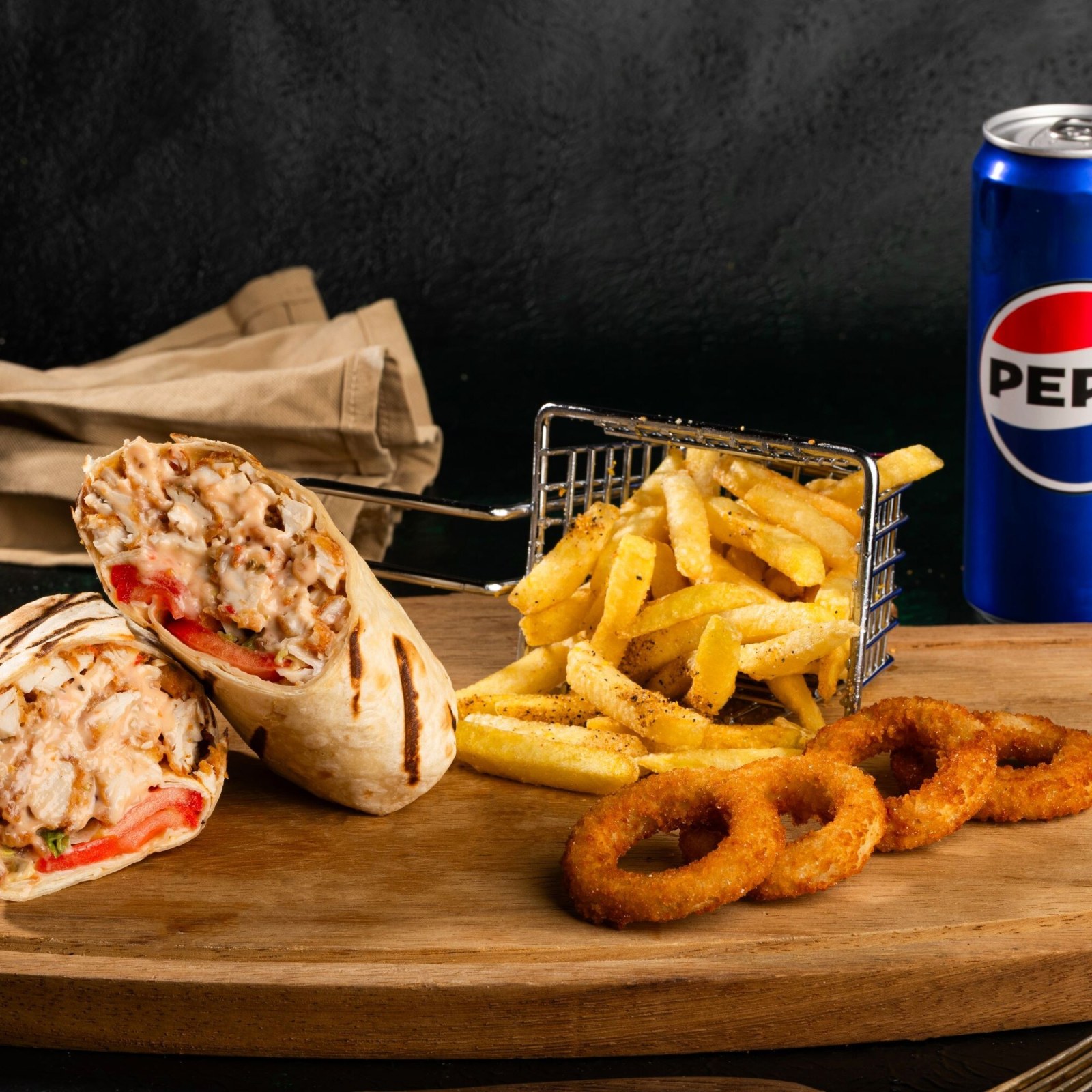Dallas Wrap Menü