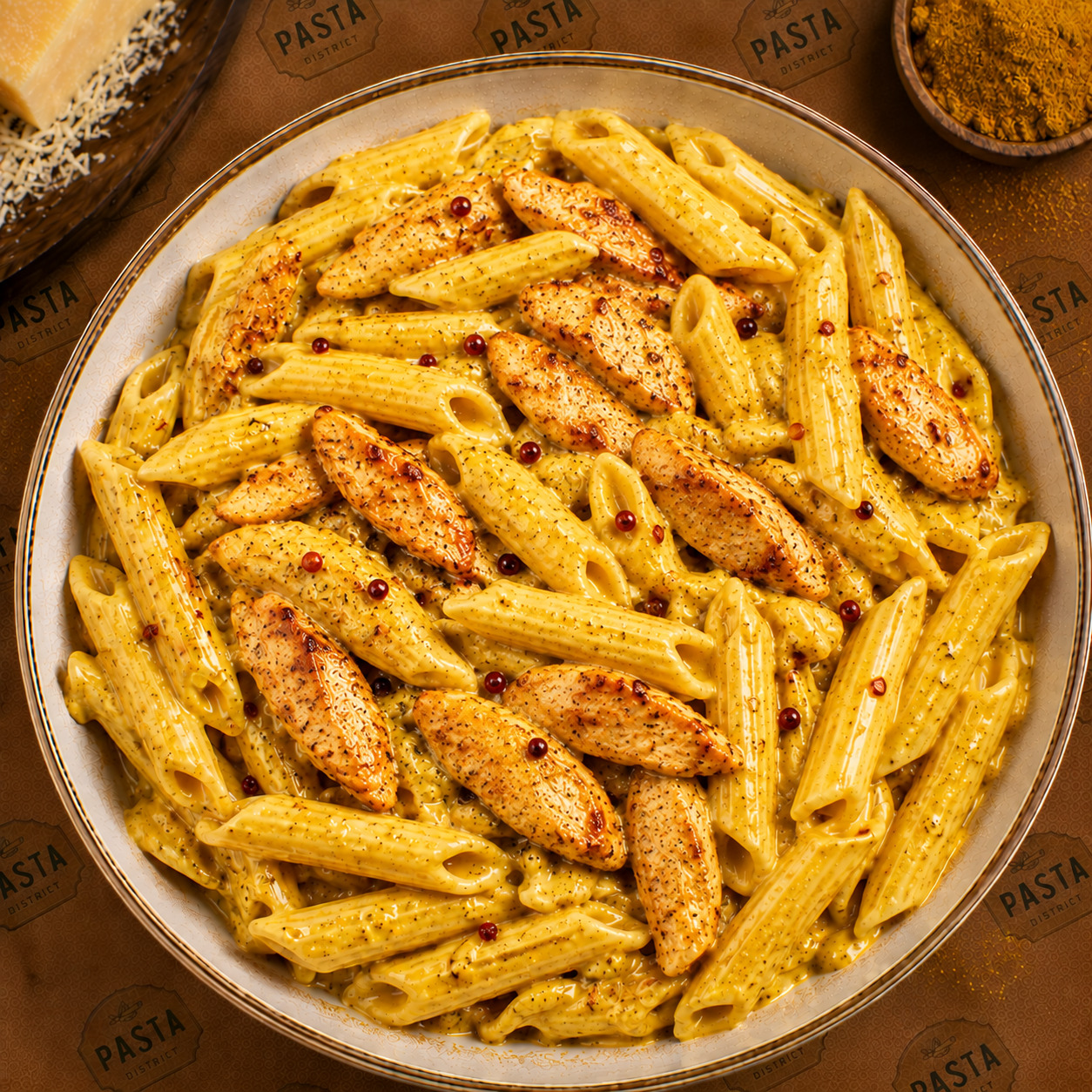 Köri Soslu Chicken Pasta