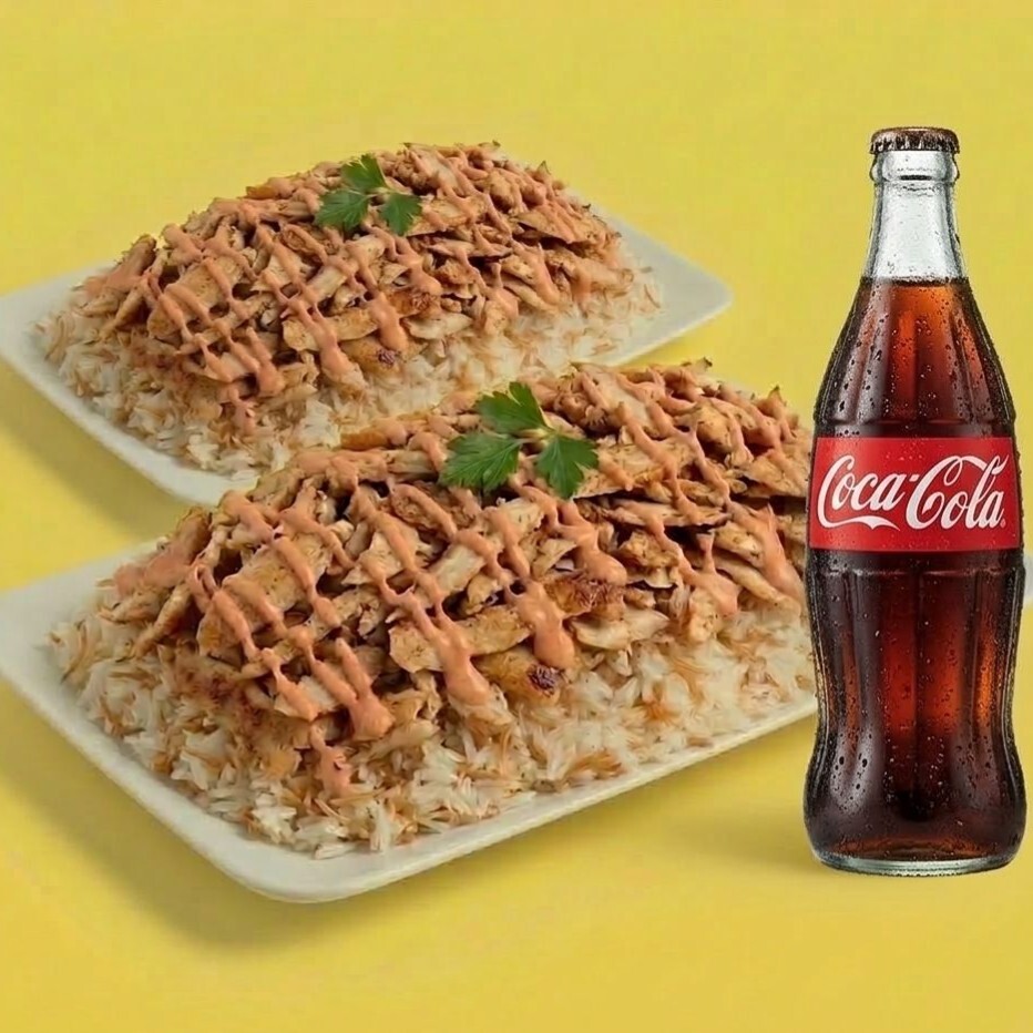 Pilav Üstü Tavuk Döner Eko 2 Li Kola veya Ayran