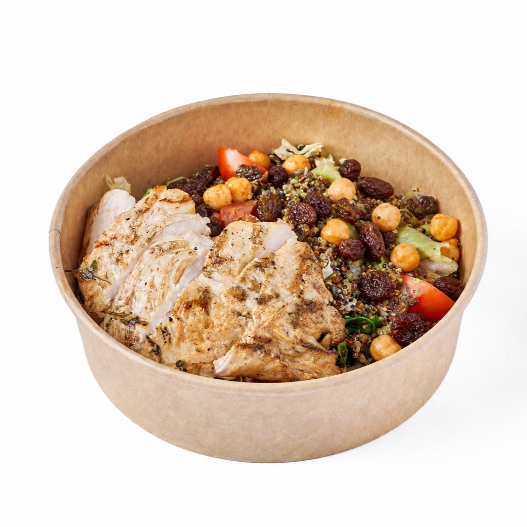 Tavuklu Kuru Üzümlü Tahıllı Bowl