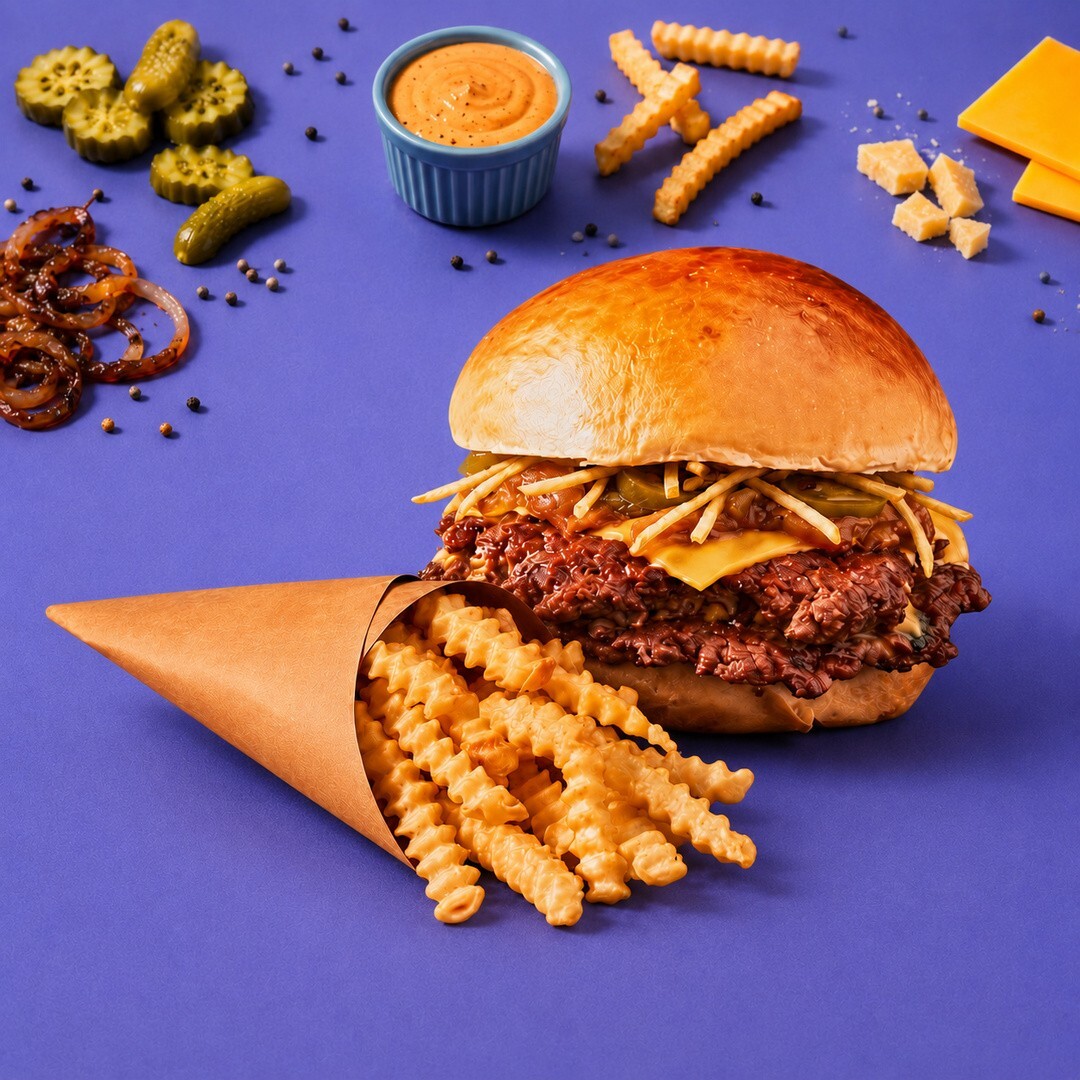 Chipotle Smash Burger & Tırtıklı Patates