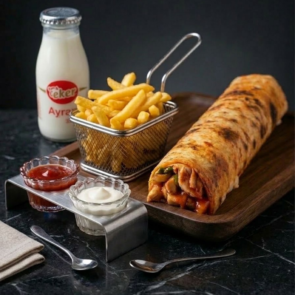 Zurna Tavuk Döner Dürüm Ayranlı Menü ( 200 Gr )