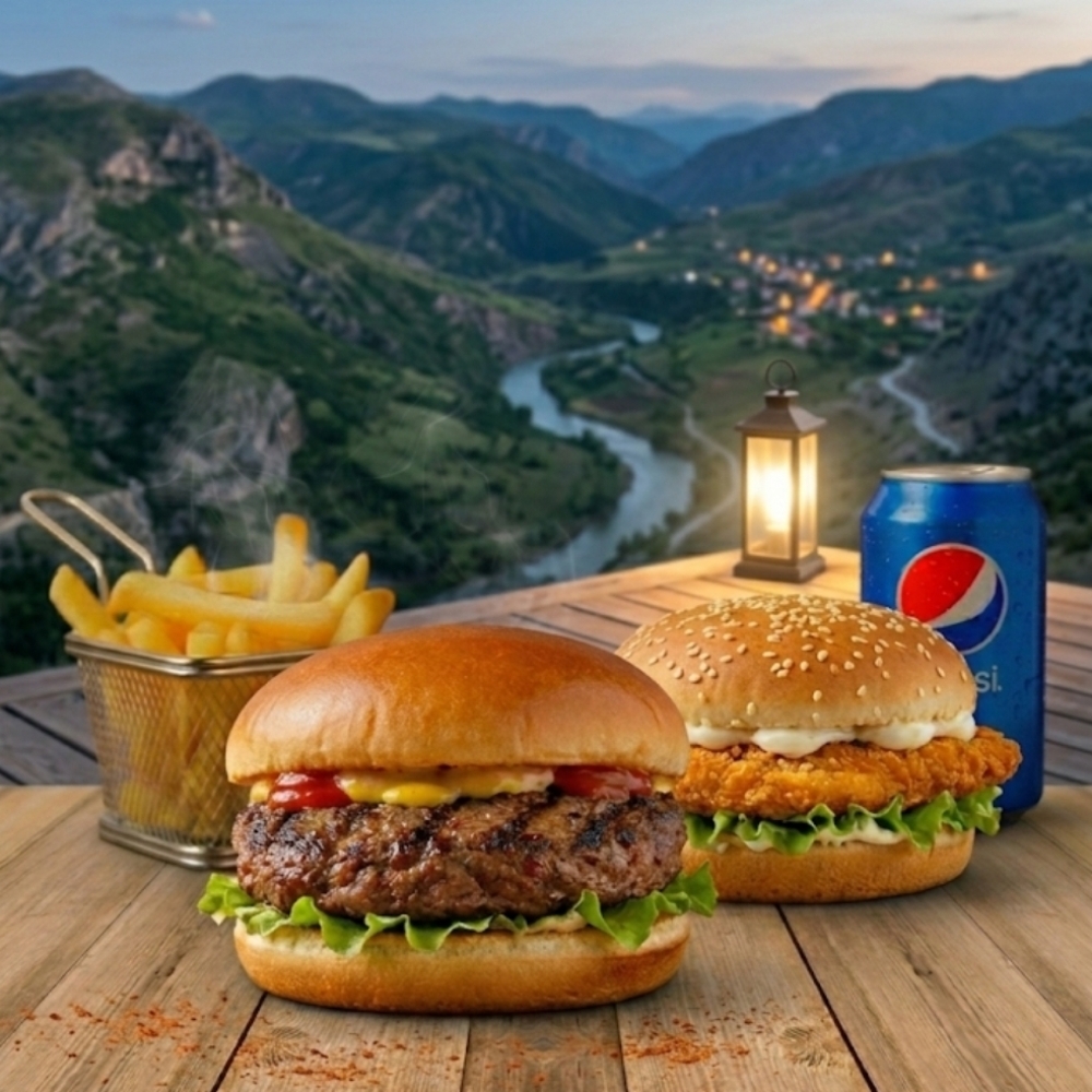 Tavuk & Et Burger Menü