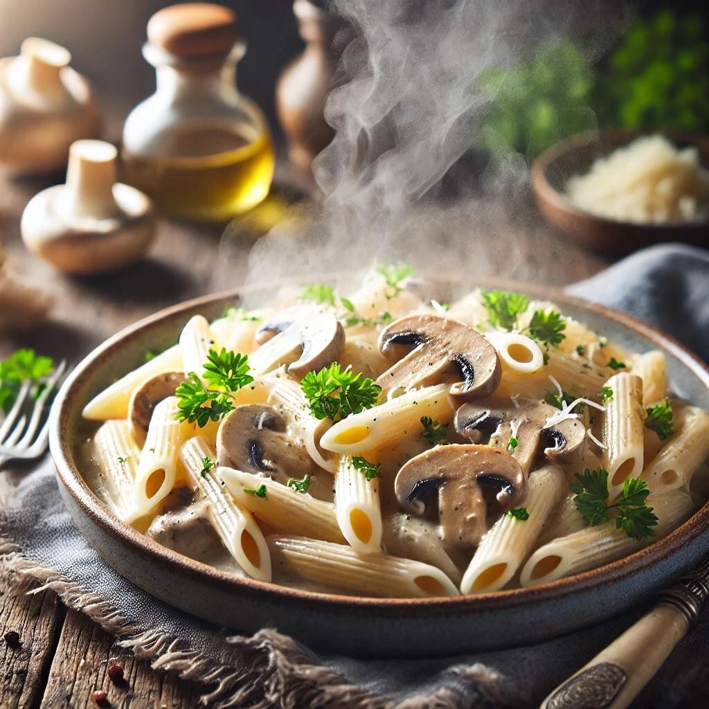Kremalı Mantarlı Penne