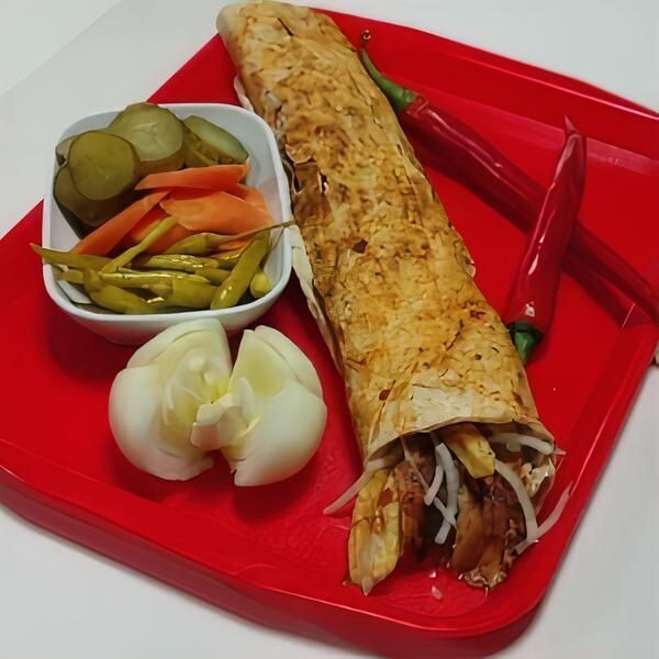 Mexico Tavuk Döner Dürüm Menü (Acılı)