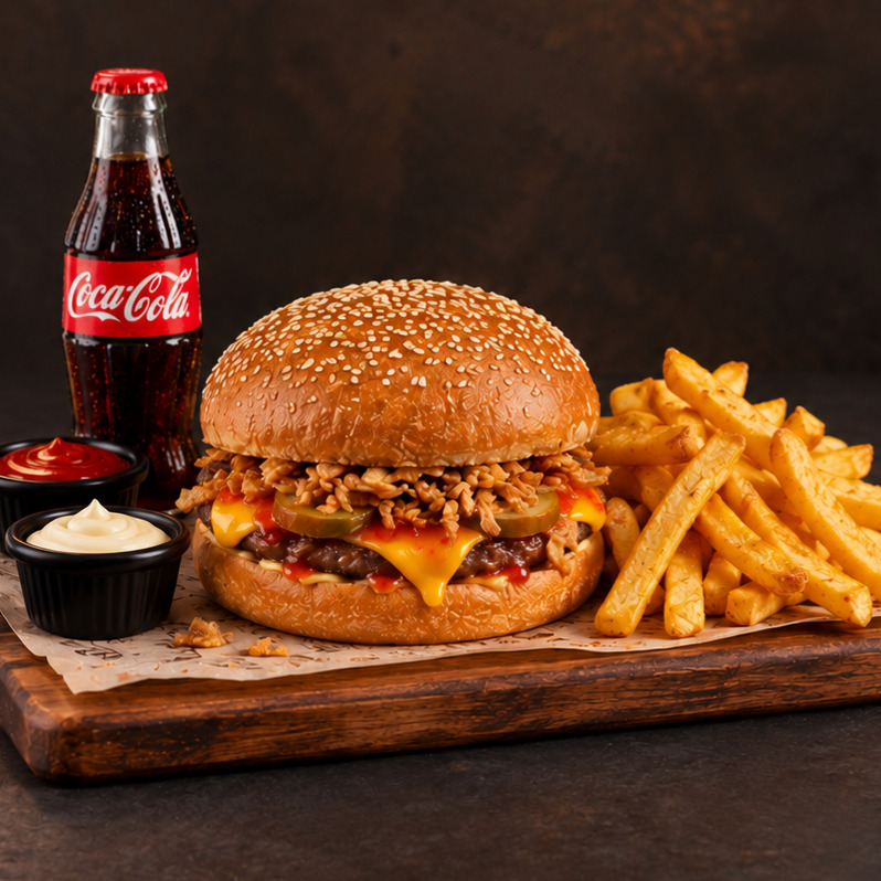 Coca-Cola'lı Sweet Chili Burger Menü