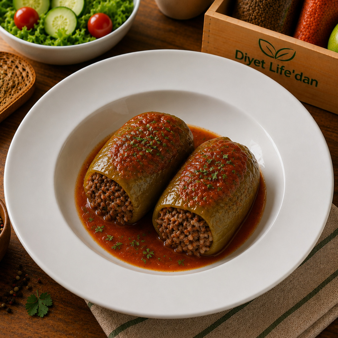 Diyet Life'dan Etli Biber Dolma