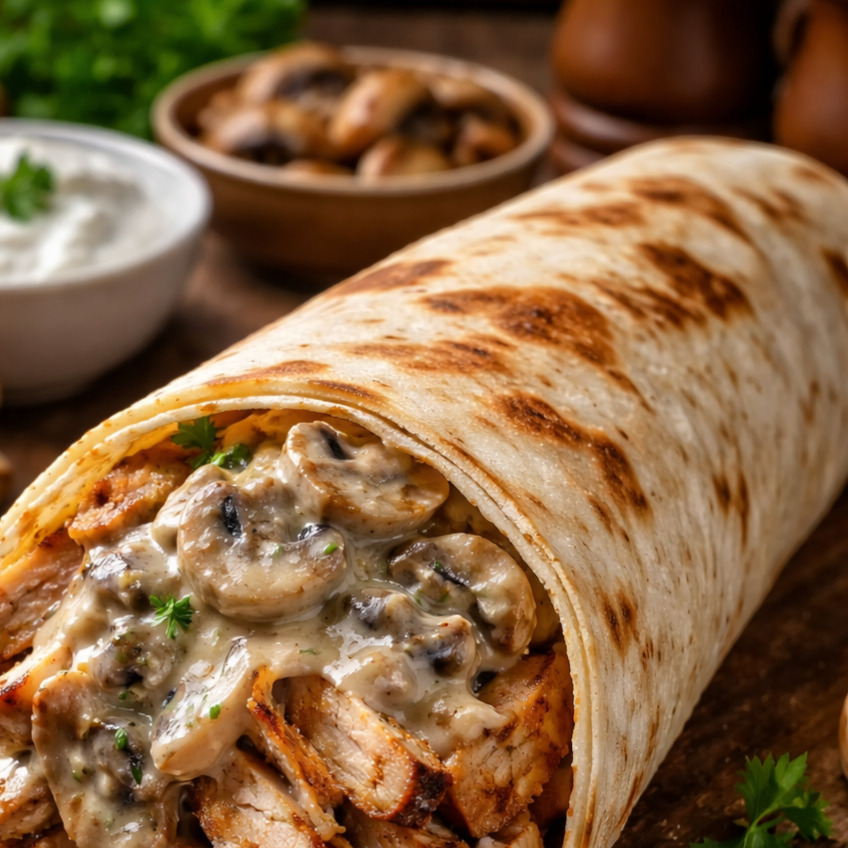 Mantar Soslu Zurna Tavuk Döner Dürüm
