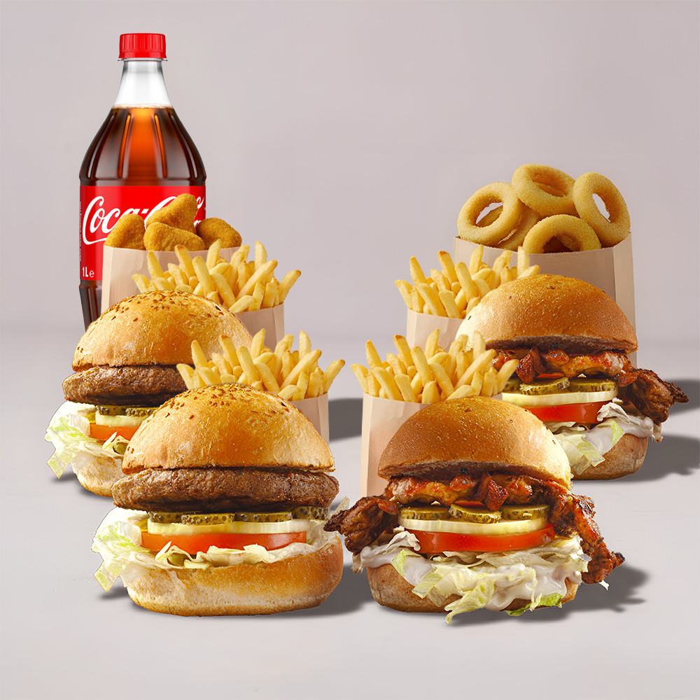 2'li Classic Burger & 2'li Tavuk Burger Menü
