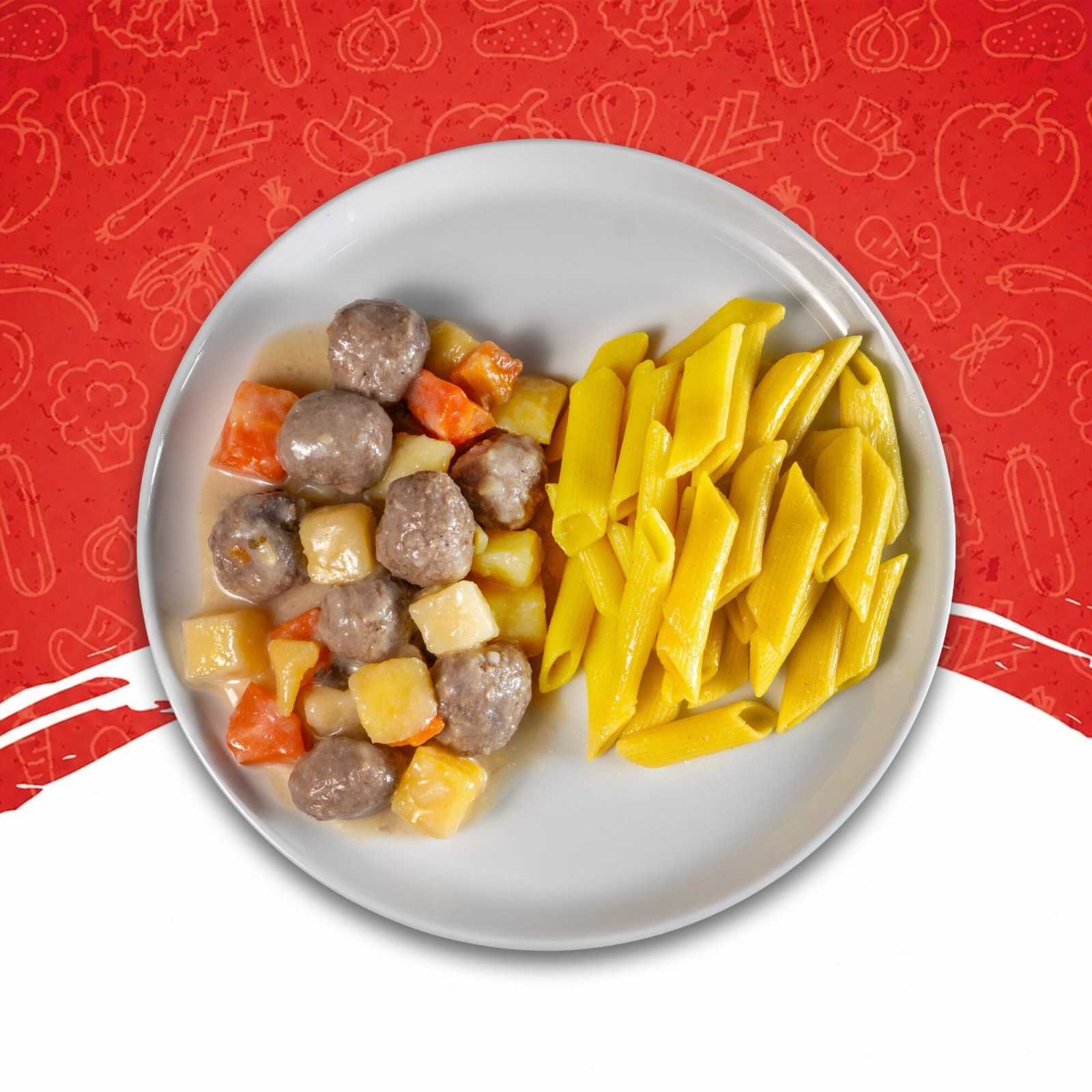 Ekşili Köfte & Penne Makarna
