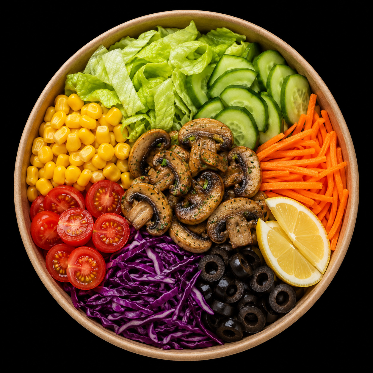 Mantarlı Mısırlı Vegan Salata