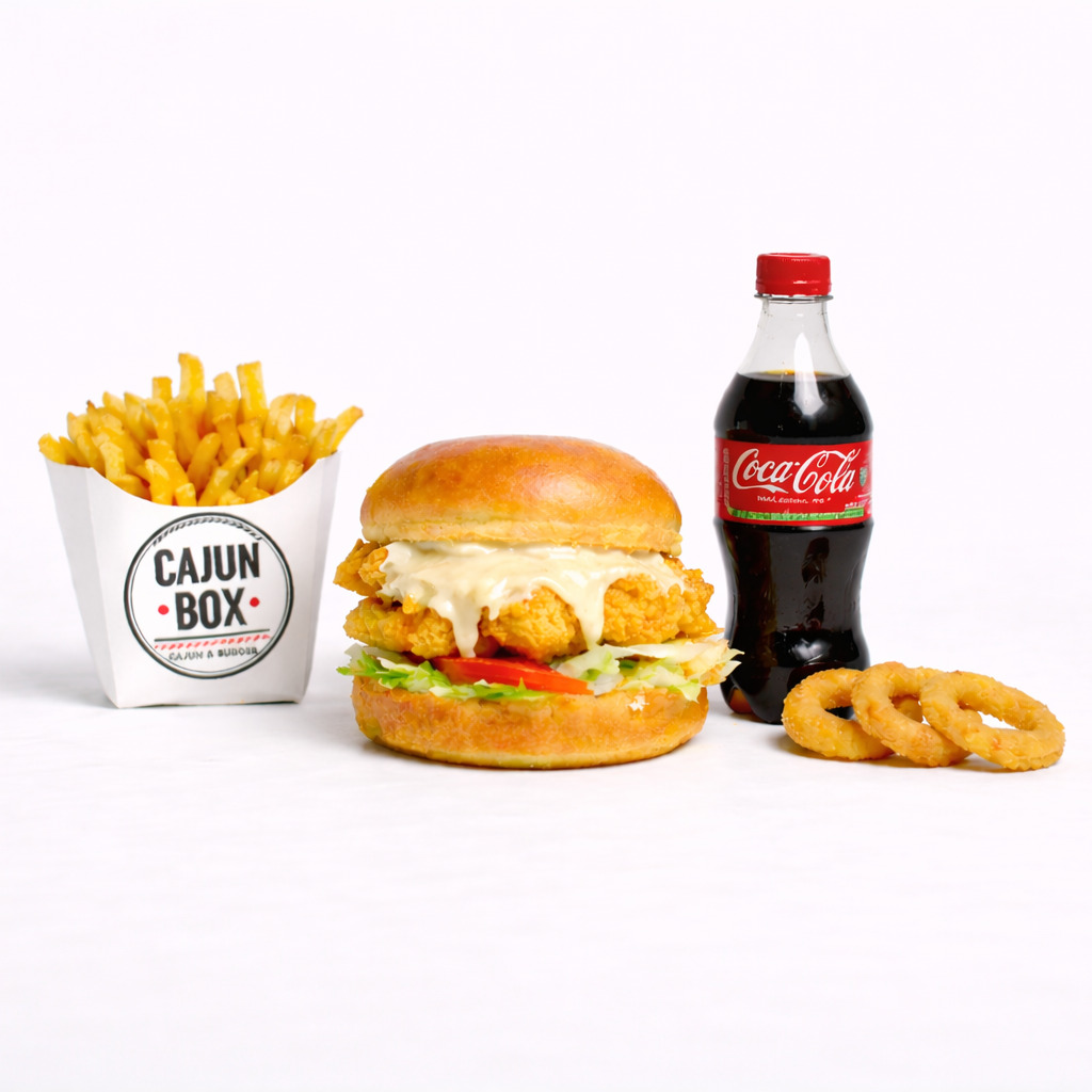 Kaşarlı Cajun Burger Menü