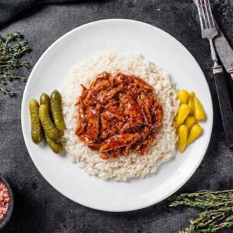 Acı Soslu Tavuklu Pilav