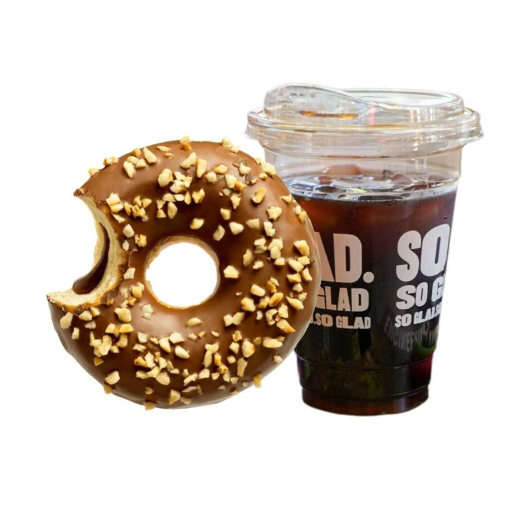 Çikolatalı Donut ve Iced Americano (Orta Boy)