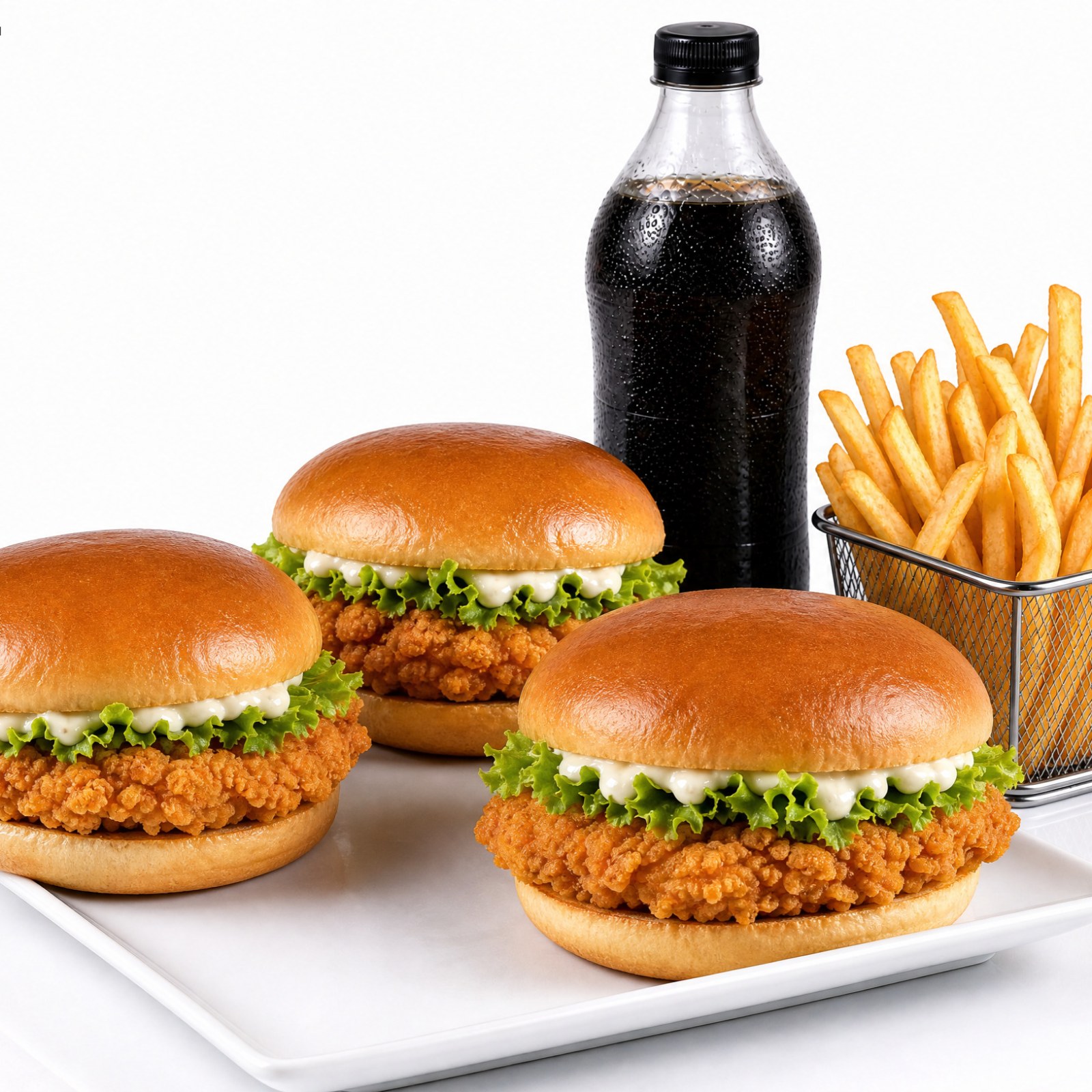 3'lü Tavuk Burger Menü