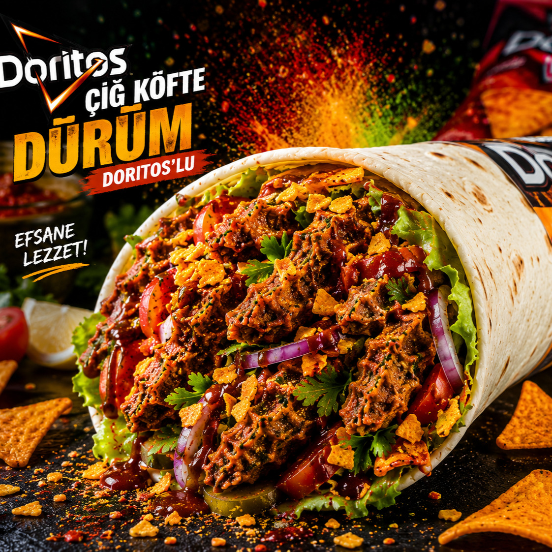 Doritoslu Çiğ Köfte Dürüm (85 gr)