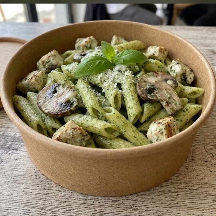 Fesleğen Soslu Tavuklu Penne