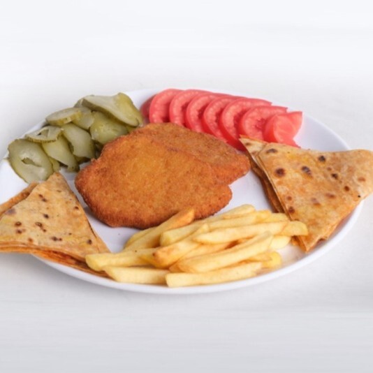 Tavuk Şinitzel ve Patates Kızartması (Porsiyon)