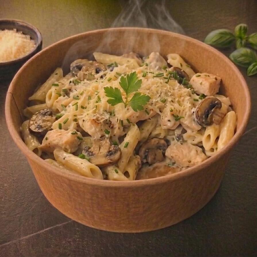 Kremalı Tavuklu Penne