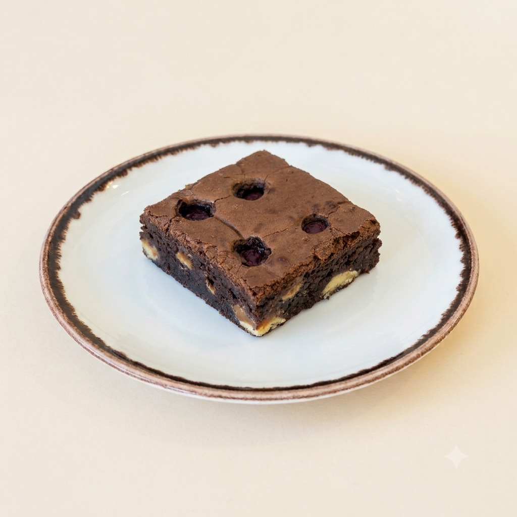 Vişneli Beyaz Çikolatalı Brownie