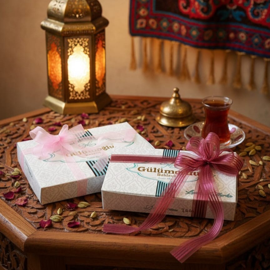 Baklava Kutusu Kurdele (Bordo)