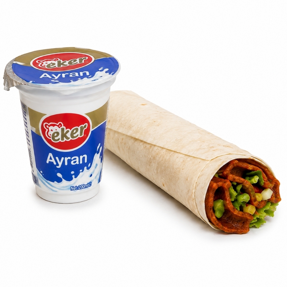 Mega Çiğ Köfte Dürüm + Ayran