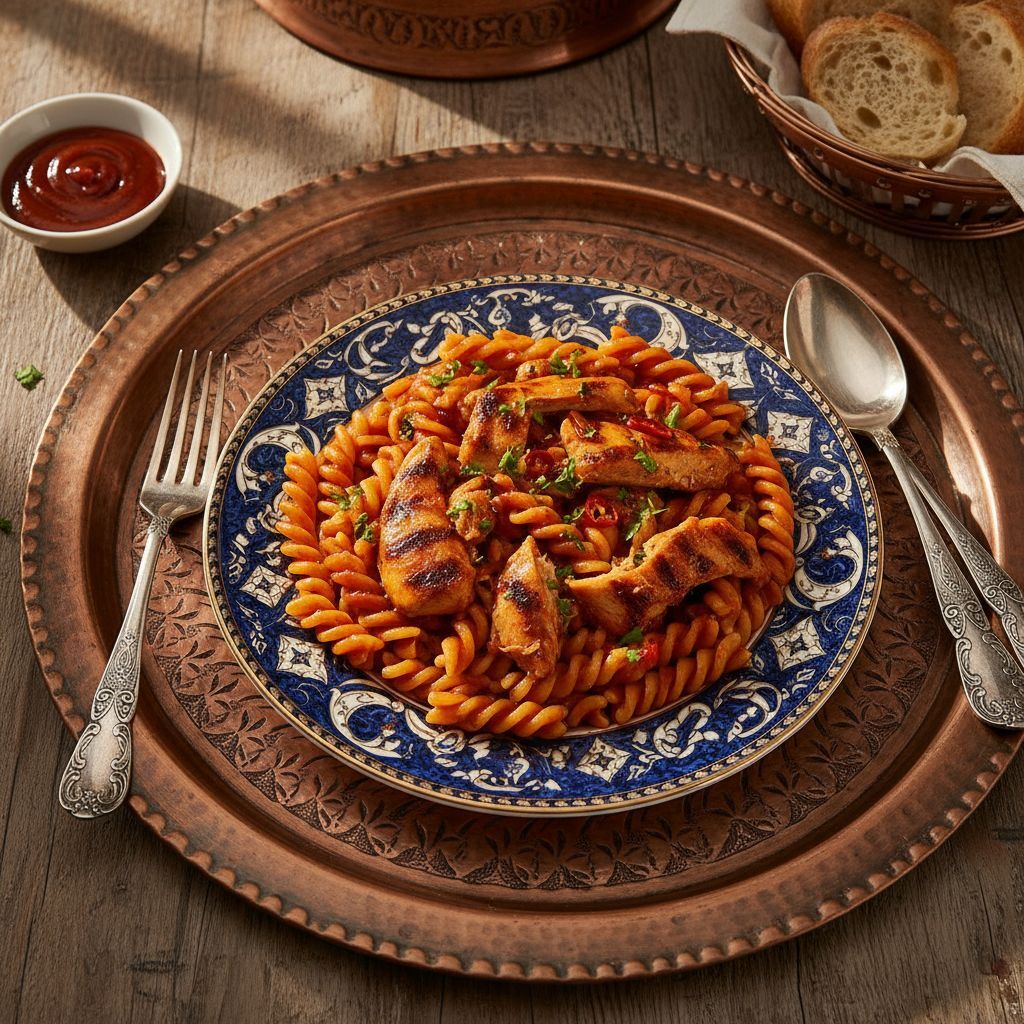 Barbekü Soslu Tavuk & Fusilli Makarna