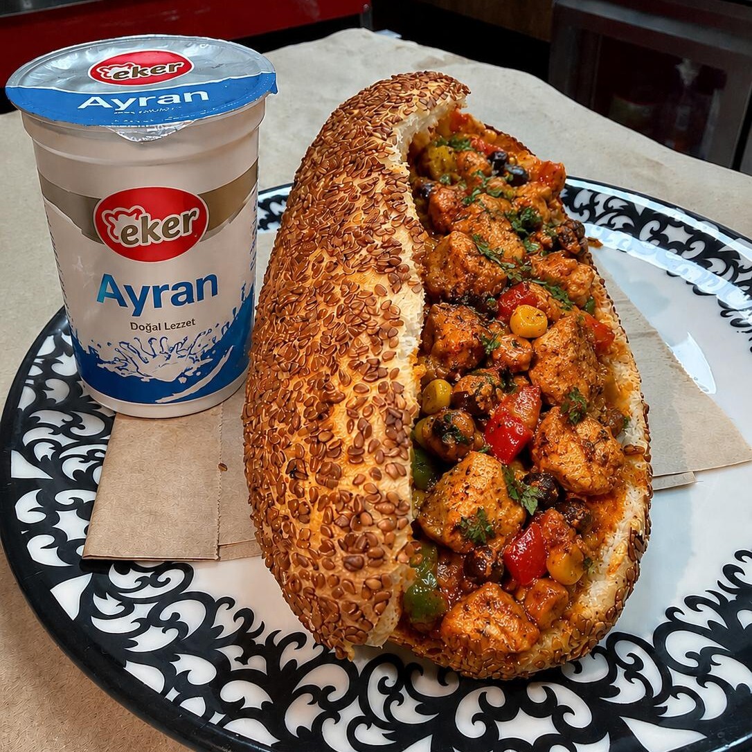 Meksika Soslu Tavuk Ekmek Arası