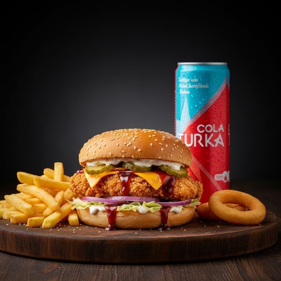 BBQ Tavuk Burger + içecek + patates