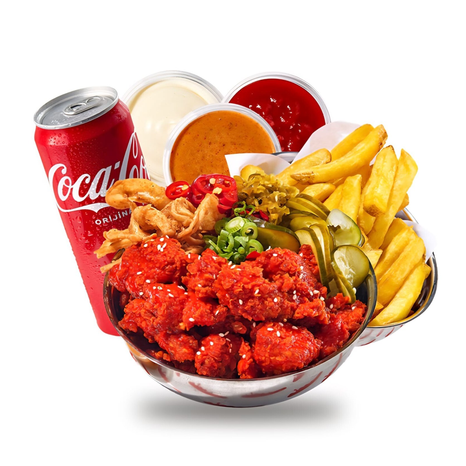 Spicy Chicken Pops Bento Menü