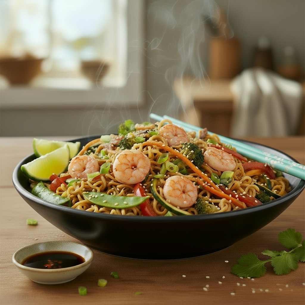 Karidesli Noodle