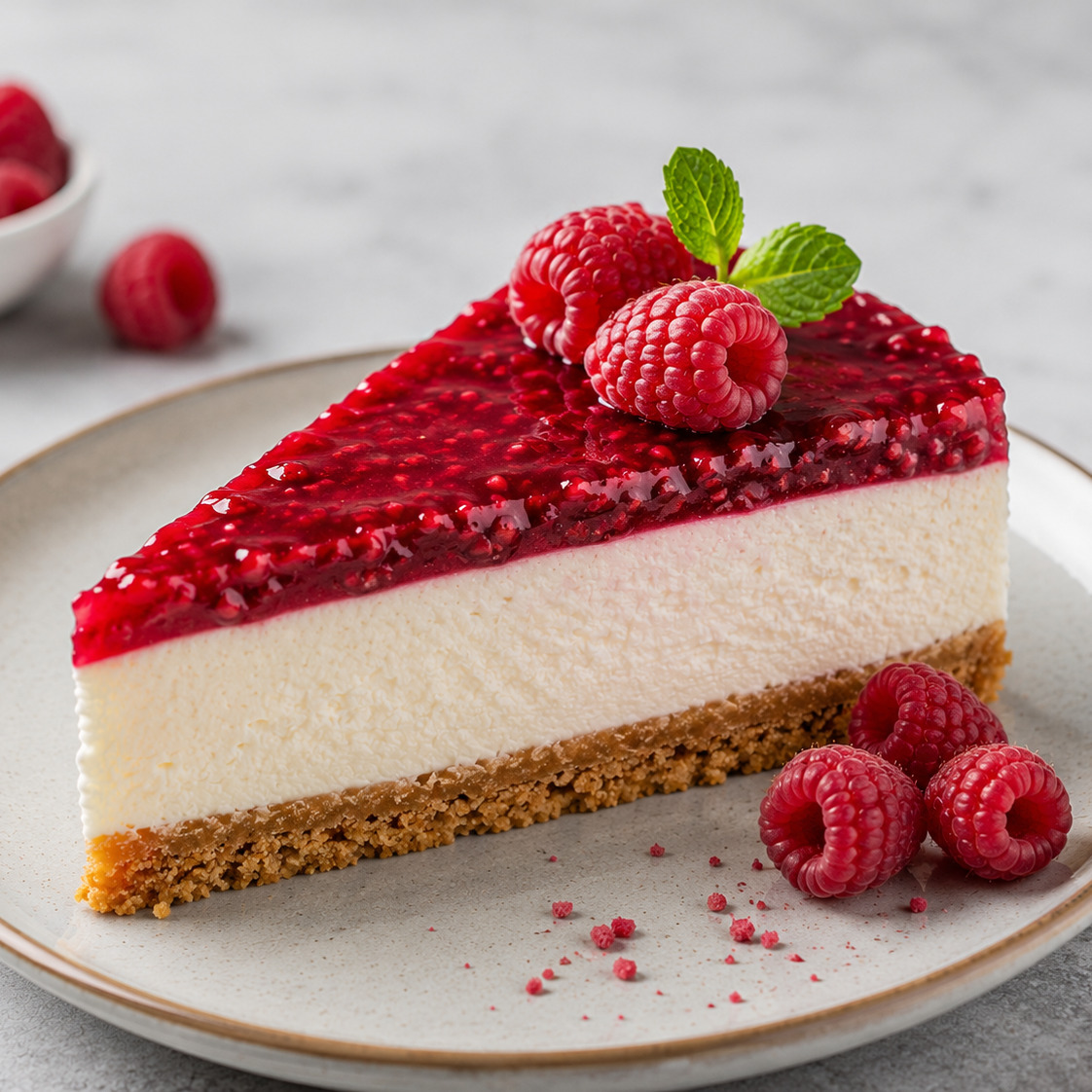 Frambuazlı Cheesecake(Dilim)