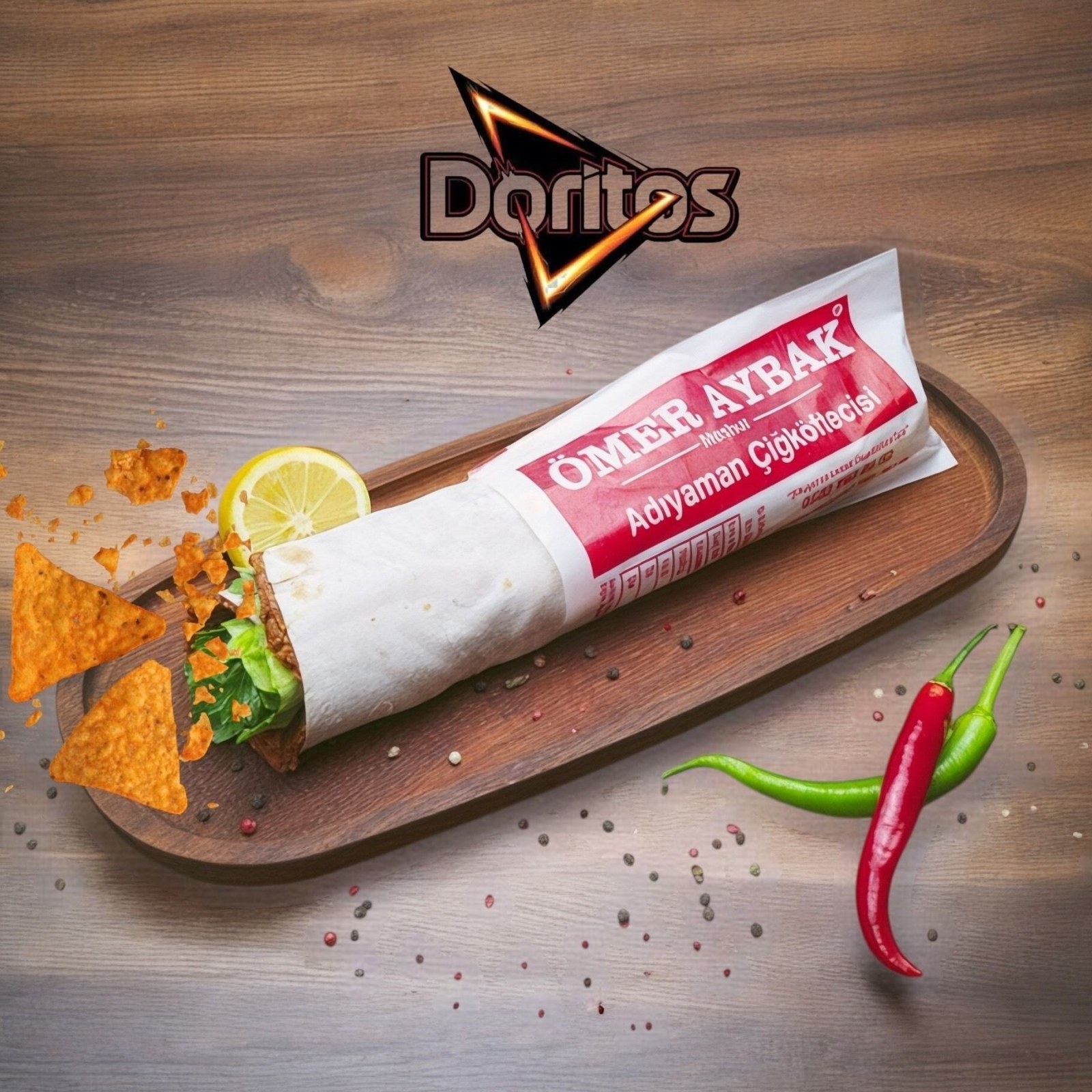 Doritoslu Mega Çiğ Köfte Dürüm ( 150 gr )
